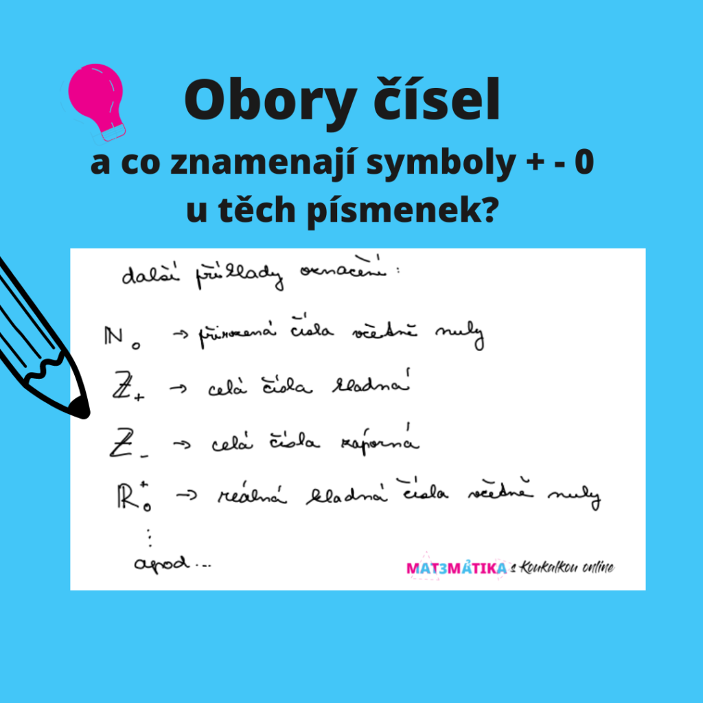 Symboly + - 0 k písmenům R N Z Q C - co to znamená, matematika